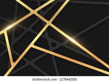 Schwarz-Gold-Dimension-Hintergrund des Mosaikhintergrunds mit Kopienraum für Text
