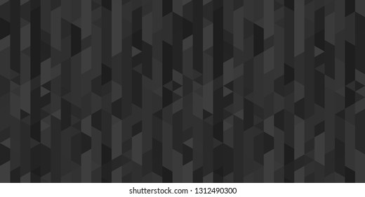 Mosaic wallpaper of the surface. Tile background. Seamless polygonal pattern. Print for polygraphy, posters, banners and textiles. Unique texture. Doodle for work. Black and white illustration