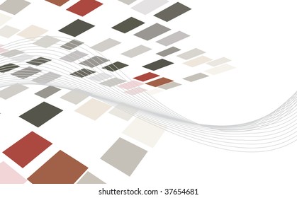 mosaic wave line background ,vector illustration