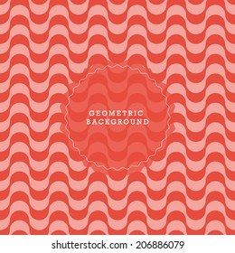 Mosaic wave pattern background. Vector graphic template.
