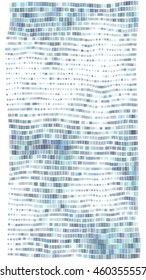 Mosaic wavy pattern. Abstract background formed by rectangles of different colors and transparency