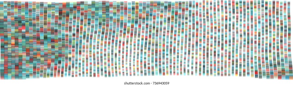 Mosaic wavy pattern. Abstract background formed by rectangles of different colors and transparency. Vector illustration in pixel art style