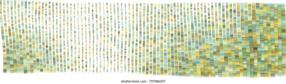 Mosaic wavy pattern. Abstract background formed by rectangles of different colors and transparency. Vector illustration in pixel art style