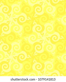 Mosaic from yellow flowers. Seamless pattern.