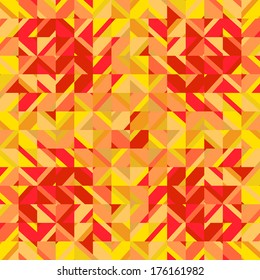 Mosaic yellow red square background