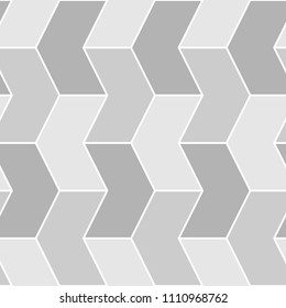 Mosaic. Zigzag figures ornament. Angle brackets. Puzzle shapes background. Arrows motif. Chevrons tiles wallpaper. Parquet backdrop. Digital paper, web design, textile print. Seamless pattern art work