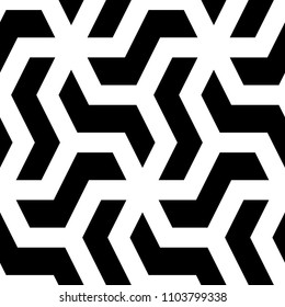 Mosaic. Zigzag figures ornament. Repeated puzzle shapes background. Logic game motif. Tiles wallpaper. Grid backdrop. Digital paper for page fills, web design, textile print. Seamless artwork pattern.