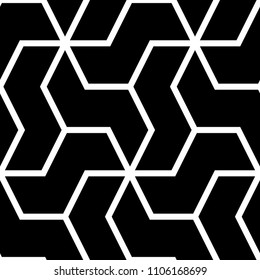 Mosaic. Zigzag figures ornament. Repeated puzzle shapes background. Logic game motif. Tiles wallpaper. Parquet backdrop. Digital paper, page fills, web design, textile print. Seamless artwork pattern.