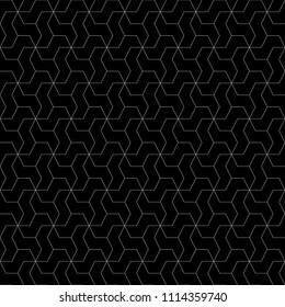 Mosaic. Zigzag figures ornament. Repeated puzzle shapes background. Mosaics motif. Grate wallpaper. Grid backdrop. Digital paper, page fills, web design, textile print. Seamless abstract pattern.