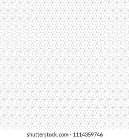 Mosaic. Zigzag figures ornament. Repeated puzzle shapes background. Mosaics motif. Grate wallpaper. Grid backdrop. Digital paper, page fills, web design, textile print. Seamless abstract pattern.