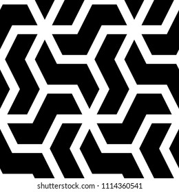 Mosaic. Zigzag figures ornament. Repeated puzzle shapes background. Mosaics motif. Grate wallpaper. Grid backdrop. Digital paper, page fills, web design, textile print. Seamless abstract pattern.