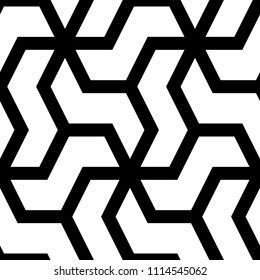 Mosaic. Zigzag figures ornament. Repeated puzzle shapes background. Mosaics motif. Grate wallpaper. Grid backdrop. Digital paper, page fills, web design, textile print. Seamless abstract pattern.