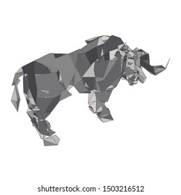 mosaics a buffalo. abstract a buffalo. pop art a buffalo. lowpoly a buffalo.