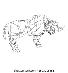 mosaics a buffalo. abstract a buffalo. pop art a buffalo. lowpoly a buffalo.