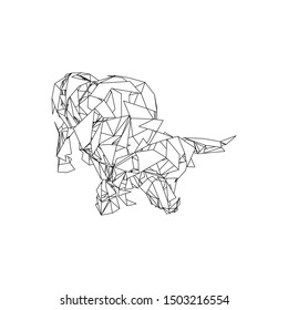 mosaics a buffalo. abstract a buffalo. pop art a buffalo. lowpoly a buffalo.