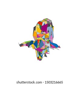 mosaics a buffalo. abstract a buffalo. pop art a buffalo. lowpoly a buffalo.