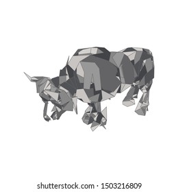 mosaics a buffalo. abstract a buffalo. pop art a buffalo. lowpoly a buffalo.