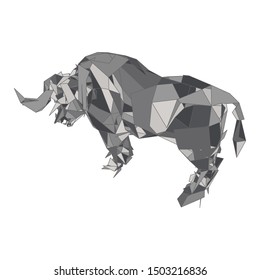 mosaics a buffalo. abstract a buffalo. pop art a buffalo. lowpoly a buffalo.