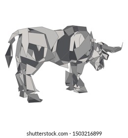 mosaics a buffalo. abstract a buffalo. pop art a buffalo. lowpoly a buffalo.