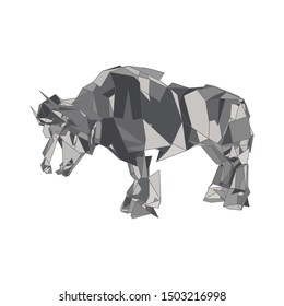mosaics a buffalo. abstract a buffalo. pop art a buffalo. lowpoly a buffalo.