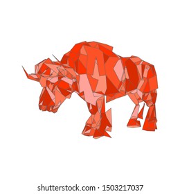 mosaics a buffalo. abstract a buffalo. pop art a buffalo. lowpoly a buffalo.