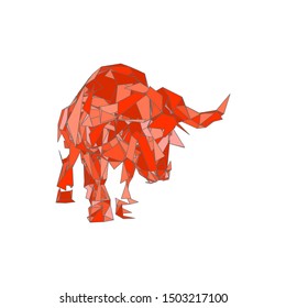 mosaics a buffalo. abstract a buffalo. pop art a buffalo. lowpoly a buffalo.