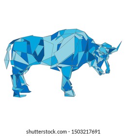 mosaics a buffalo. abstract a buffalo. pop art a buffalo. lowpoly a buffalo.
