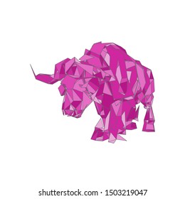 mosaics a buffalo. abstract a buffalo. pop art a buffalo. lowpoly a buffalo.