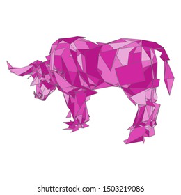 mosaics a buffalo. abstract a buffalo. pop art a buffalo. lowpoly a buffalo.
