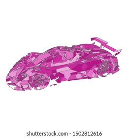 mosaics a car. abstract a car. pop art a car. lowpoly a car.
