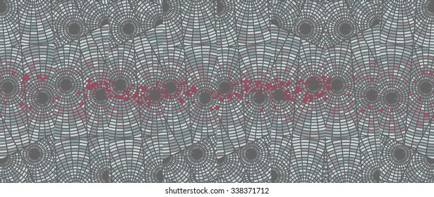 Mosaics, concentric circular panoramic background
