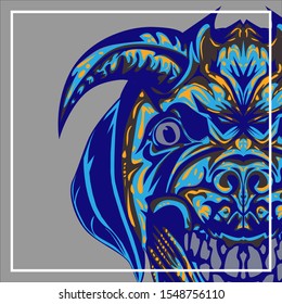 Mosaics a Devil. abstract a Devil.