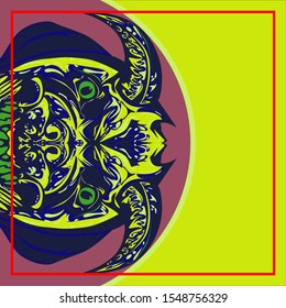 Mosaics a Devil. abstract a Devil.