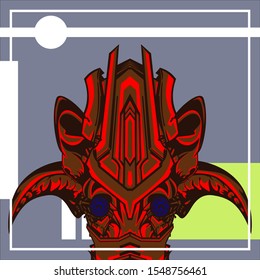 Mosaics a Devil. abstract a Devil.