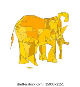 mosaics a elephant. abstract a elephant. pop art a elephant. lowpoly a elephant.