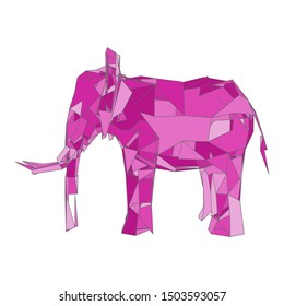 mosaics a elephant. abstract a elephant. pop art a elephant. lowpoly a elephant.