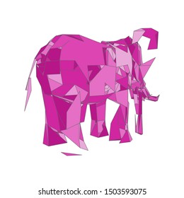 mosaics a elephant. abstract a elephant. pop art a elephant. lowpoly a elephant.