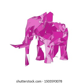 mosaics a elephant. abstract a elephant. pop art a elephant. lowpoly a elephant.