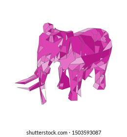 mosaics a elephant. abstract a elephant. pop art a elephant. lowpoly a elephant.