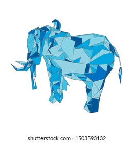 mosaics a elephant. abstract a elephant. pop art a elephant. lowpoly a elephant.