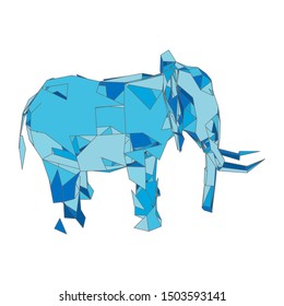 mosaics a elephant. abstract a elephant. pop art a elephant. lowpoly a elephant.