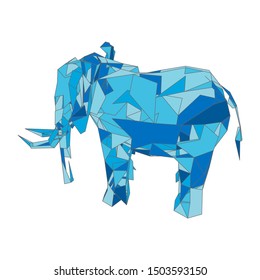 mosaics a elephant. abstract a elephant. pop art a elephant. lowpoly a elephant.