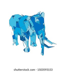 mosaics a elephant. abstract a elephant. pop art a elephant. lowpoly a elephant.