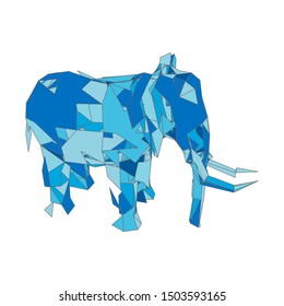 mosaics a elephant. abstract a elephant. pop art a elephant. lowpoly a elephant.