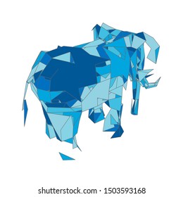 mosaics a elephant. abstract a elephant. pop art a elephant. lowpoly a elephant.