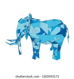 mosaics a elephant. abstract a elephant. pop art a elephant. lowpoly a elephant.