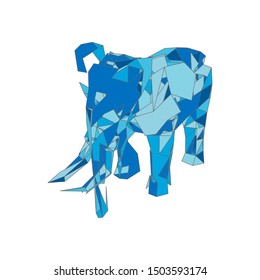 mosaics a elephant. abstract a elephant. pop art a elephant. lowpoly a elephant.