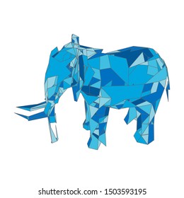 mosaics a elephant. abstract a elephant. pop art a elephant. lowpoly a elephant.