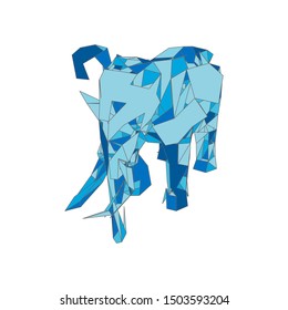 mosaics a elephant. abstract a elephant. pop art a elephant. lowpoly a elephant.