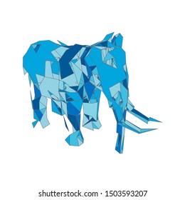 mosaics a elephant. abstract a elephant. pop art a elephant. lowpoly a elephant.